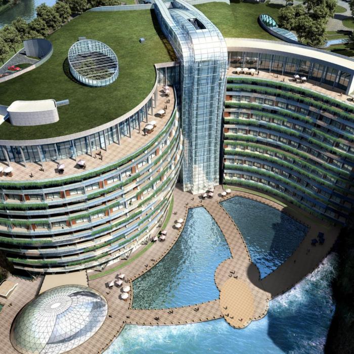 Exemplu de urmat: Hotel spa, construit într-o fostă carieră! FOTO