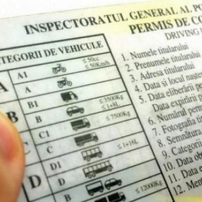 Permis auto. Noua valabilitate pentru dovada înlocuitoare 