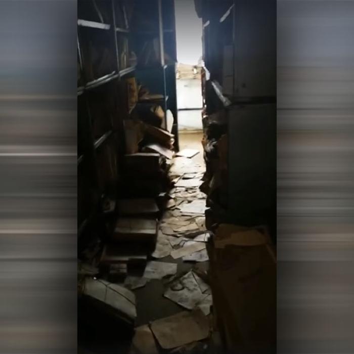 Dezastru într-un depozit cu arhive al Casei de Pensii a Municipiului București VIDEO