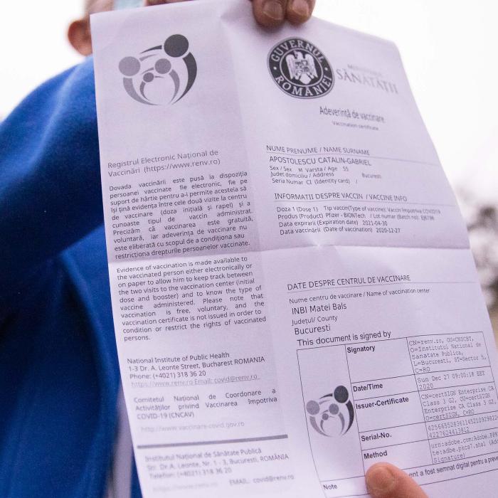Ce reprezintă adeverința de vaccinare