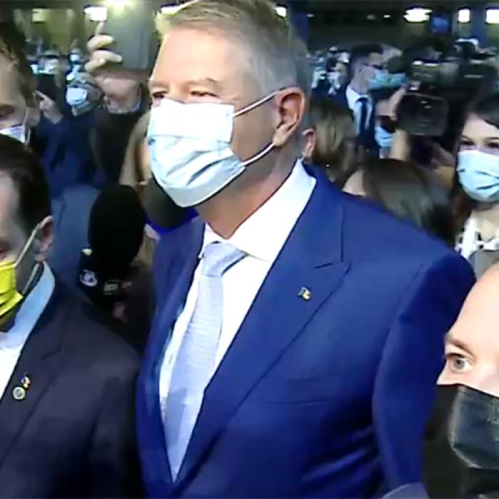 Iohannis a ajuns la Congresul Partidului Naţional Liberal