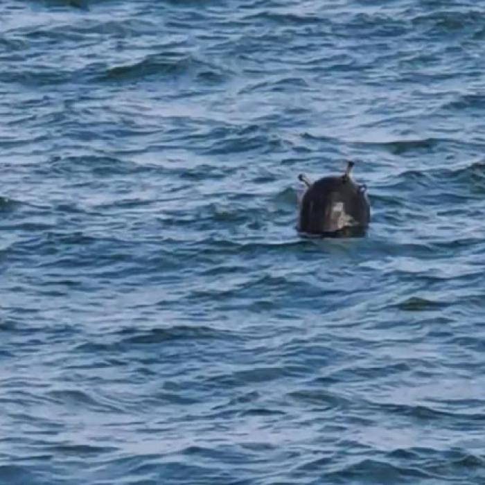 Încă o mină descoperită în Marea Neagră! A fost reperată de un avion
