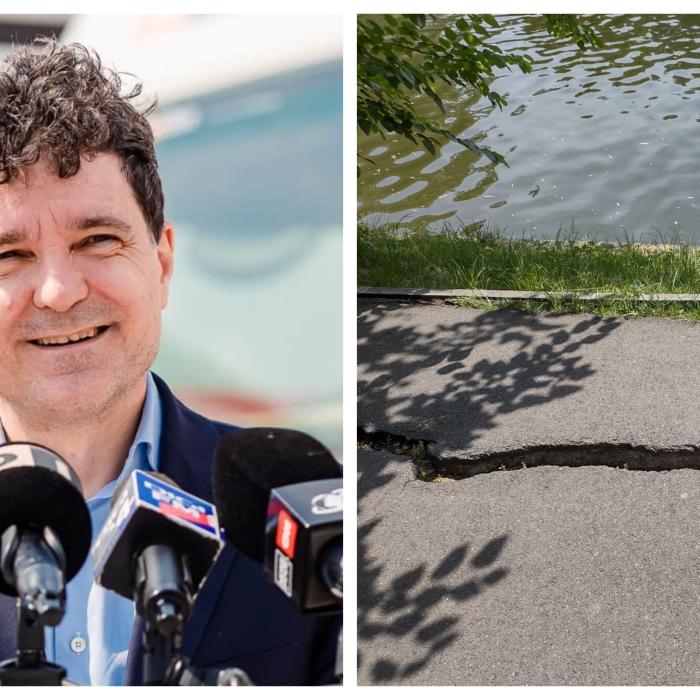 Nicuşor Dan spune că nu sunt bani pentru repararea aleilor din Herăstrău care se prăbuşesc în lac. Poate anul viitor...
