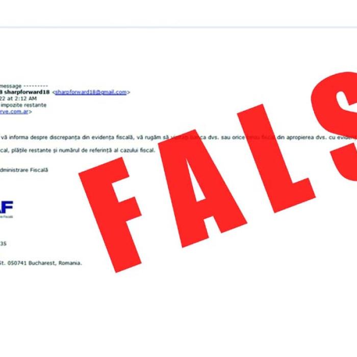 Campanie de mesaje false în numele ANAF. Mesajul instituției