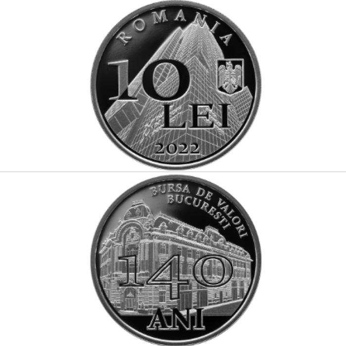 BNR a lansat o monedă din argint cu tema 140 de ani de la înfiinţarea Bursei de Valori Bucureşti