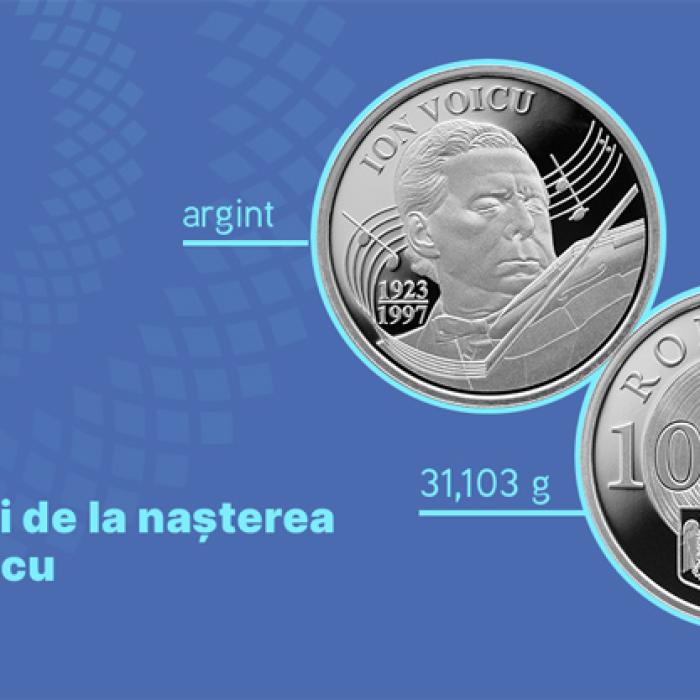 BNR lansează o monedă din argint comemorativă la 100 de ani de la nașterea lui Ion Voicu