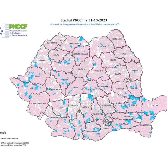 Cadastru gratuit pentru români. ANCPI, lista completă a localităţilor incluse în program