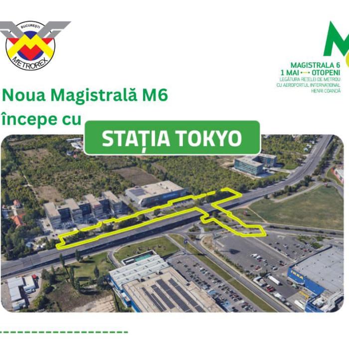 A fost semnată autorizația de construire pentru Magistrala 6 de metrou 1 Mai – Otopeni, lotul 1 Mai – Tokyo