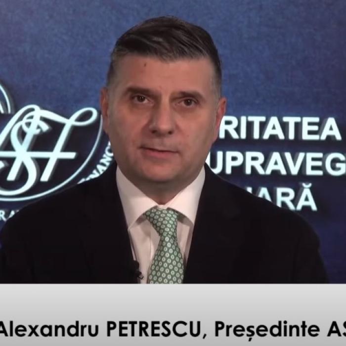 Alexandru Petrescu (ASF): Educaţia financiară, pilon fundamental în evoluţia unei societăţi
