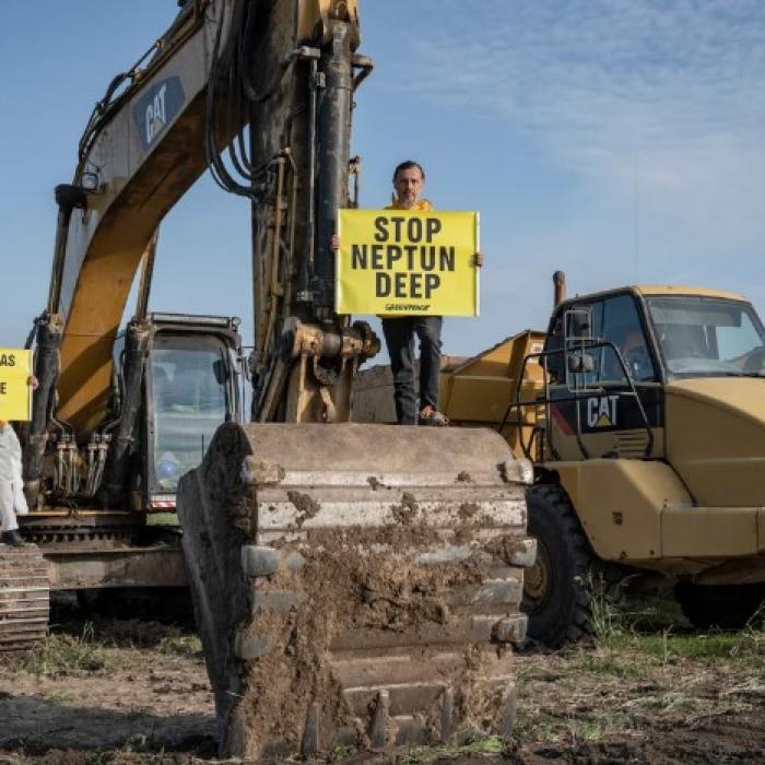Greenpeace, protest pe șantierul proiectului Neptun Deep
