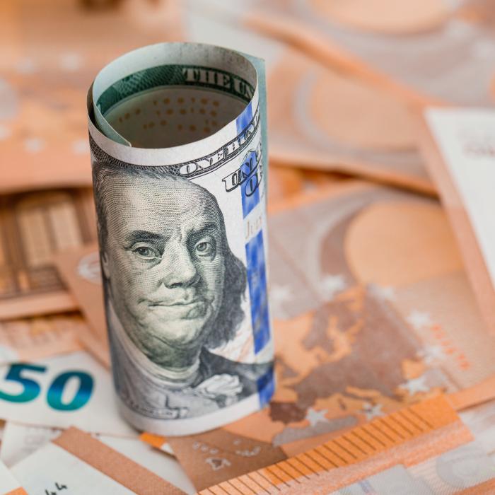 Euro a căzut la cea mai mică valoare din ultimii doi ani 