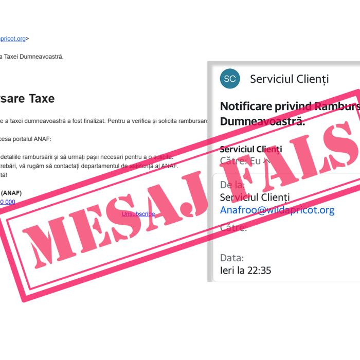Atenție! Emailuri false în numele ANAF!