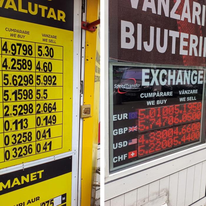 Leul începe luna august în scădere faţă de euro şi dolar