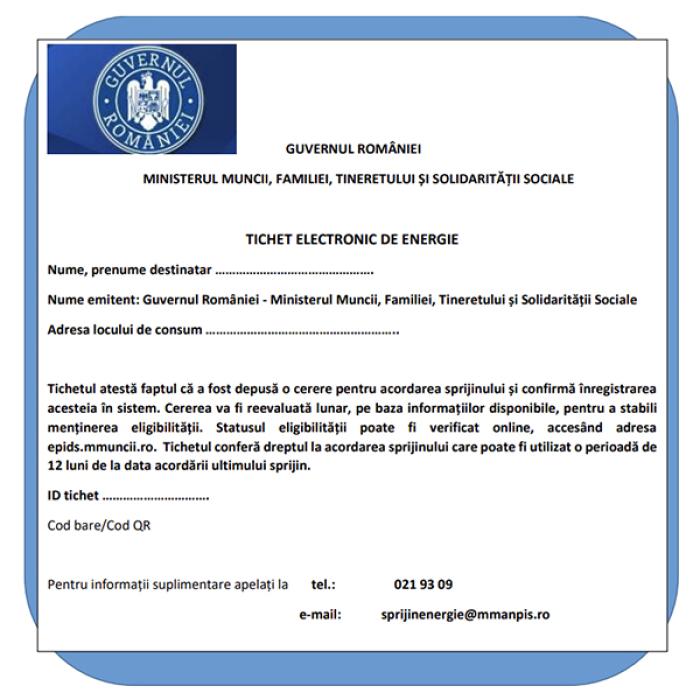 Atenţie! Informaţiile momentului despre tichetul de energie de 50 lei/lunar - Termen limită