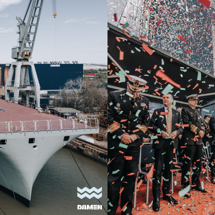 Damen Galați a lansat nava multirol NRP D. Joao II pentru Marina Portugheză
