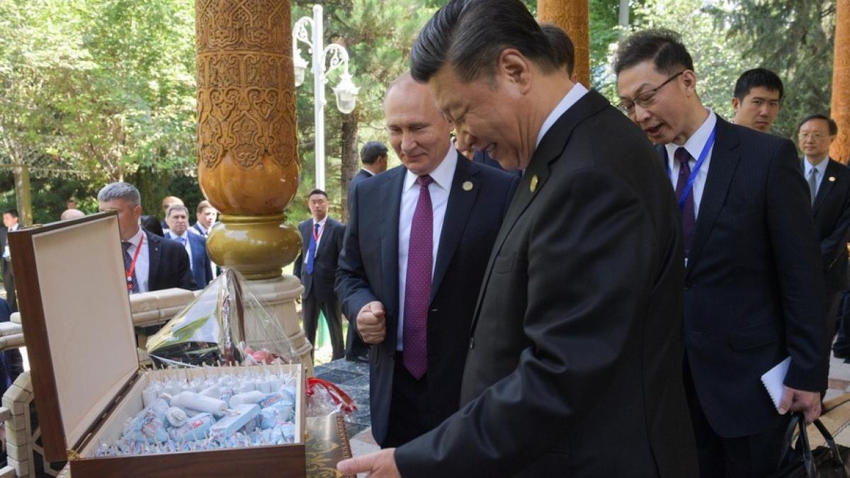 Cadou prezidențial: O ladă plină cu înghețată de la Putin pentru Xi Jinping VIDEO