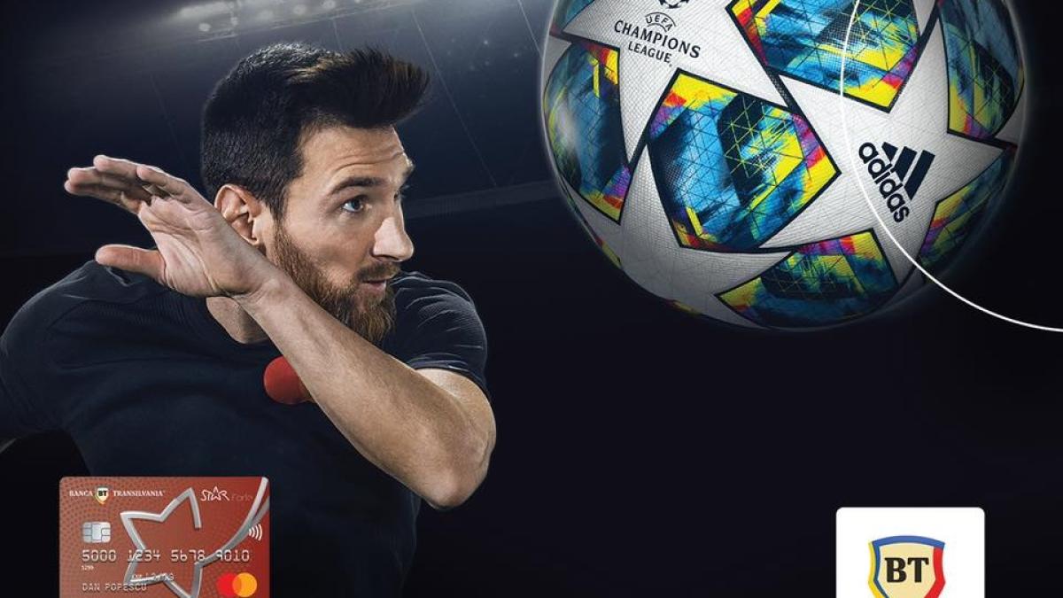 Lionel Messi face reclamă Băncii Transilvania VIDEO
