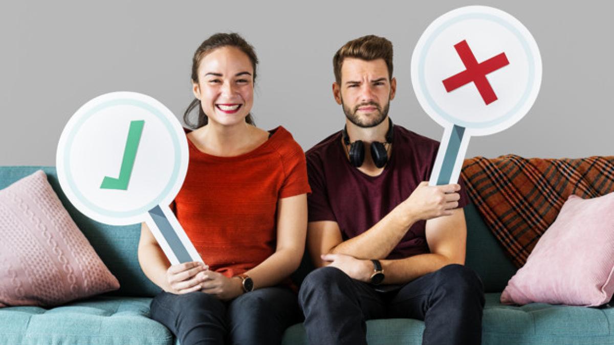 cheerful_couple_holding_vote_icon_sitting_couch_53876_24976_45054700