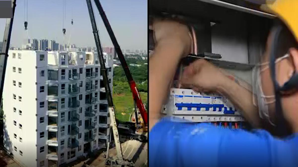 China începe să exporte blocuri de locuințe. Asamblarea a 10 etaje durează 28 de ore VIDEO