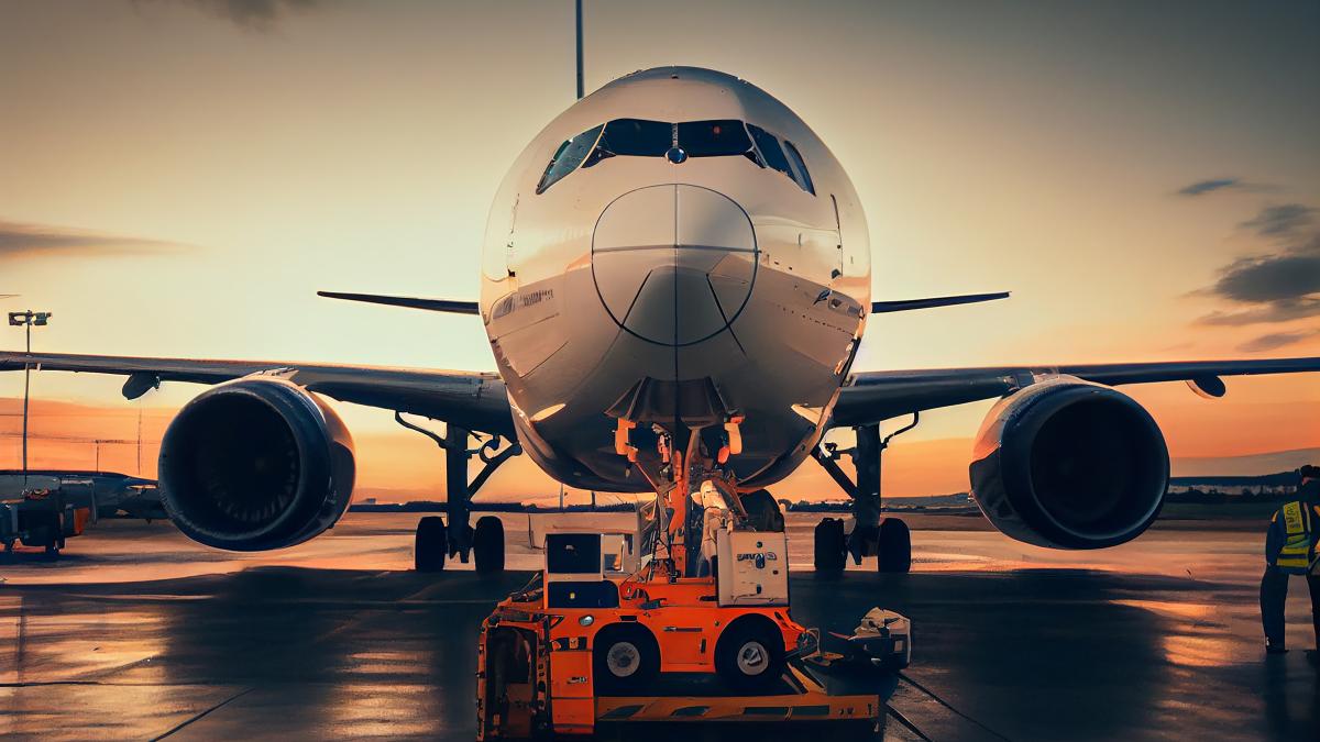 airplane-track-front-view-generative-ai_45891100