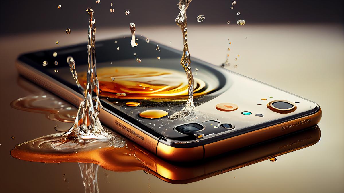 smartphone-device-with-water-splashing-generative-ai_95759200