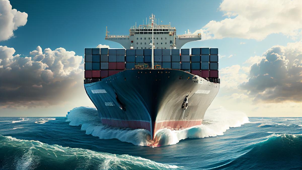shipping-industry-delivering-cargo-large-container-ship-generative-ai_34417900