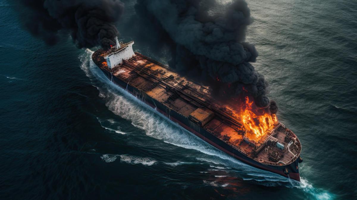 fire-has-erupted-tanker-sea-causing-significant-damage-posing-potential-environmental-threat-due-risk-oil-spill-generative-ai_28412100