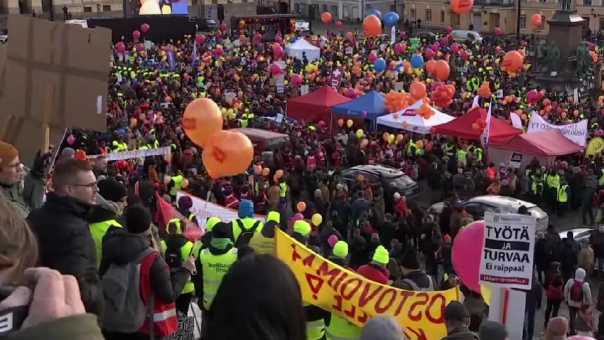 Finlanda, dată peste cap de greve. Capitala, paralizată 