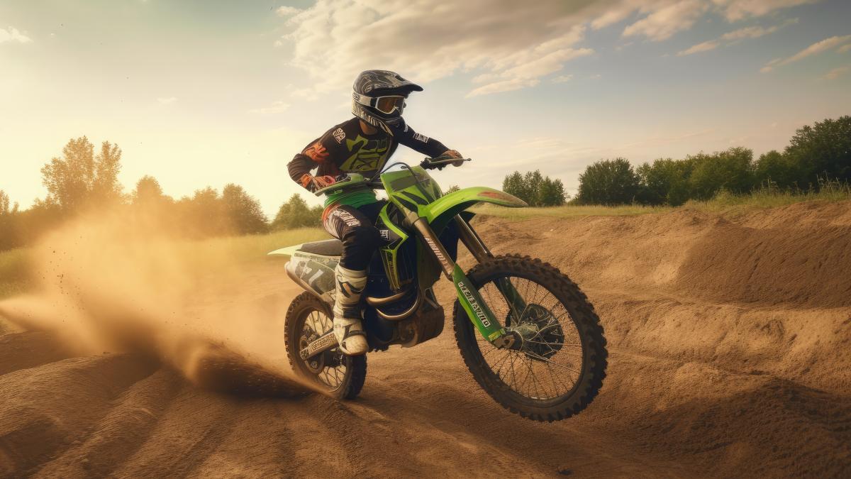 motocross-mounted-motorcyclist-doing-race-dirt-track-ai-generative_07405400