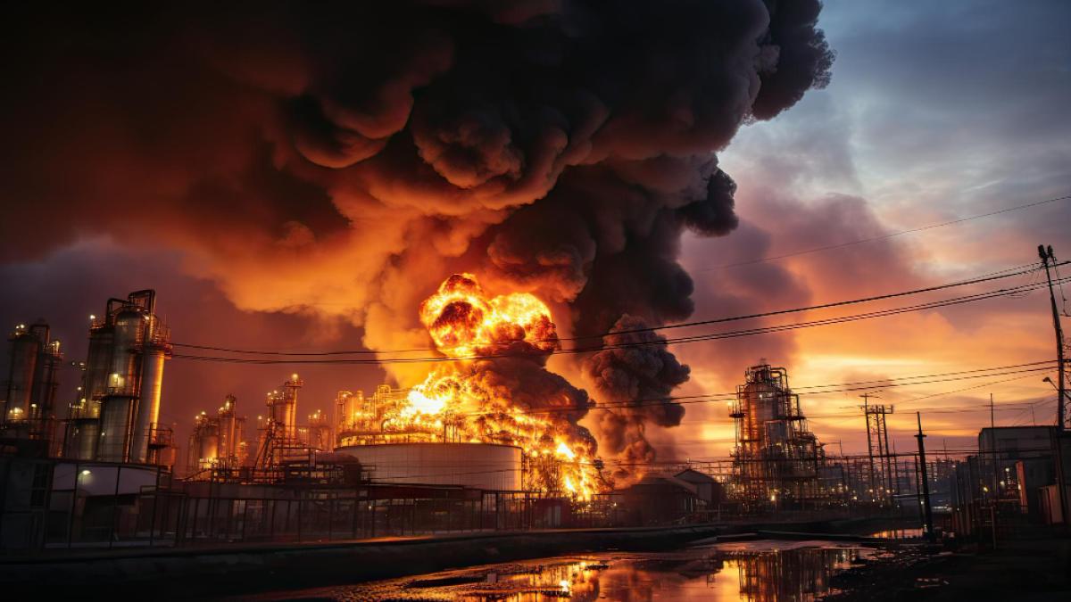 oil-depot-fire-dark-smoke-billowing-from-fuel-depot-night-scene-oil-refining-factory-dramatic-fire-outbreak-fuel-storage-facility_40941200