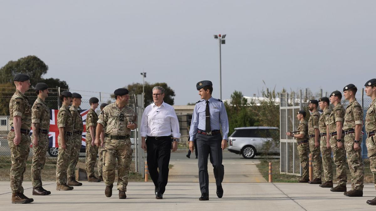 Keir Starmer în vizită la RAF Akrotiri, Cipru