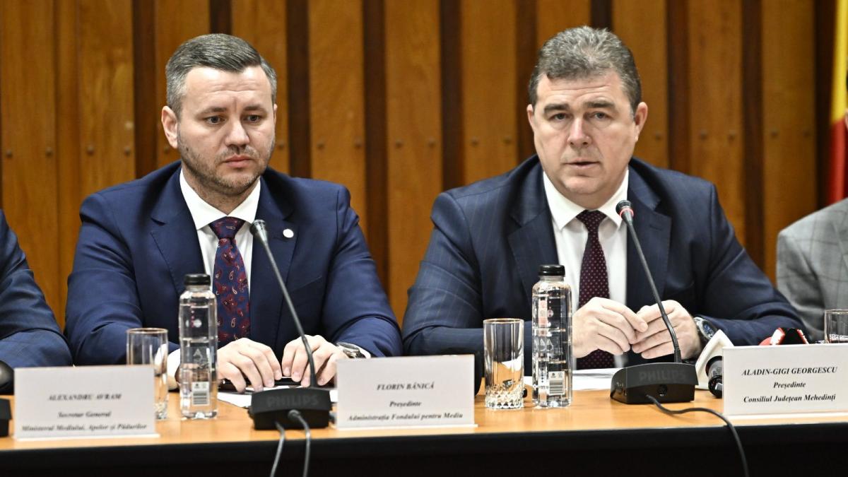 Florin Bănică, președinte AFM și Aladin Georgescu, președintele Consiliului Județean Mehedinți