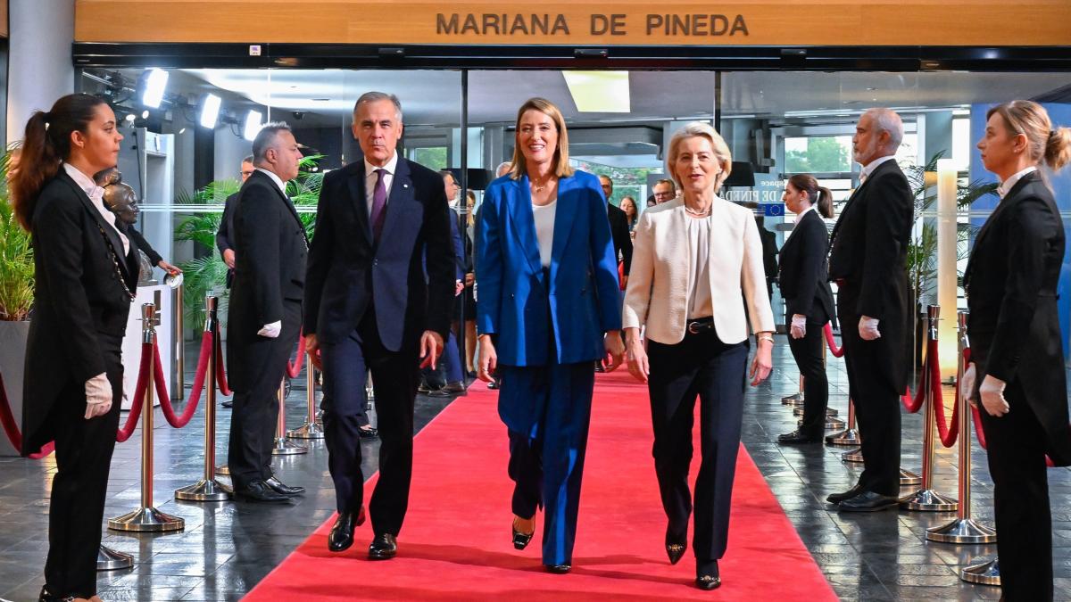 Mark Carney, Roberta Metsola, Ursula von der Leyen