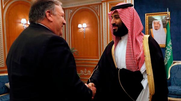 Saudiții au virat 100 de milioane $ americanilor în ziua în care Pompeo ateriza la Riad