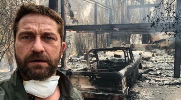 Actorul Gerard Butler a rămas fără casa din Malibu VIDEO