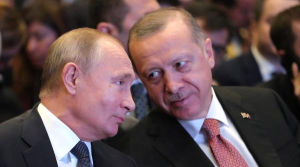 Erdogan și Putin se felicită reciproc pentru proiectul TurkStream