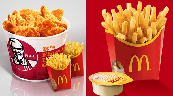 KFC și McDonald's au lansat cu ocazia Centenarului campania Trăiască și Capra Vecinului