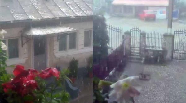Județul Dâmbovița, lovit de grindină și vijelie VIDEO