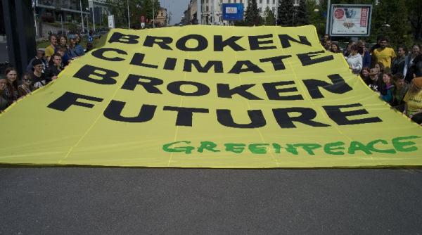 Protest ecologist la Sibiu în fața liderilor Europei