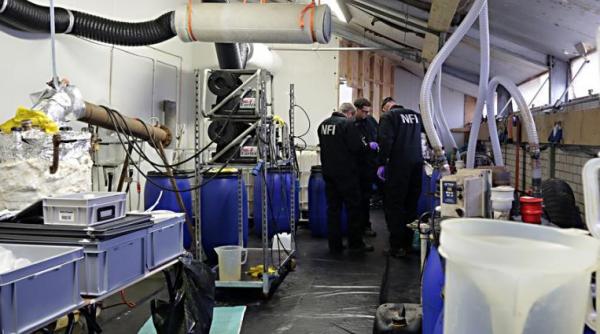 Cel mai mare laborator ilegal de cocaină din Olanda, dat de gol de un copac 