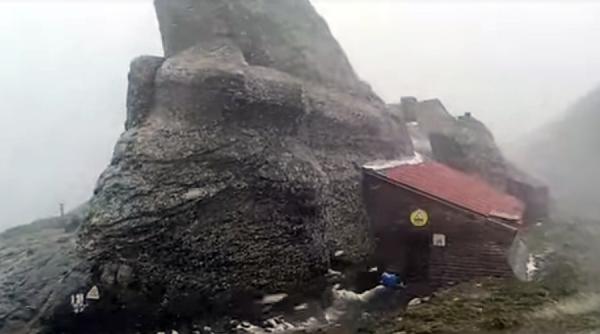 A nins la Vârful Omu din munții Bucegi VIDEO