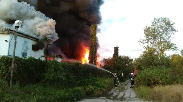 Incendiu la o hală de la marginea Craiovei