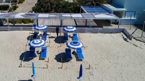 Distanțare socială. Model de plajă estivală anti-coronavirus