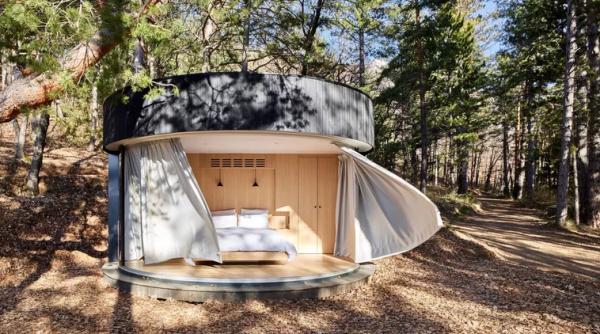 Dormitorul din mijlocul naturii. Un proiect fascinant FOTO 