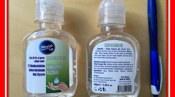 Alertă de sănătate în legătură cu un gel dezinfectant