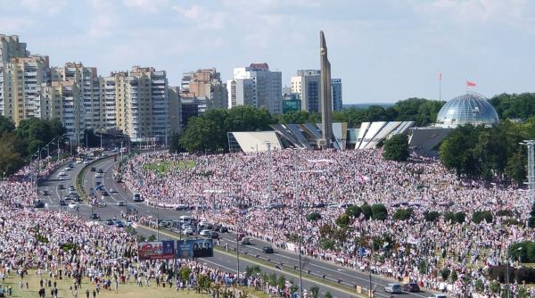 Protest gigantic în Misk împotriva lui Alexandr Lukașenko VIDEO