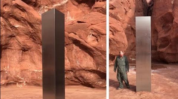 Misteriosul obelisc metalic ”s-a evaporat”! Cum a fost posibil VIDEO