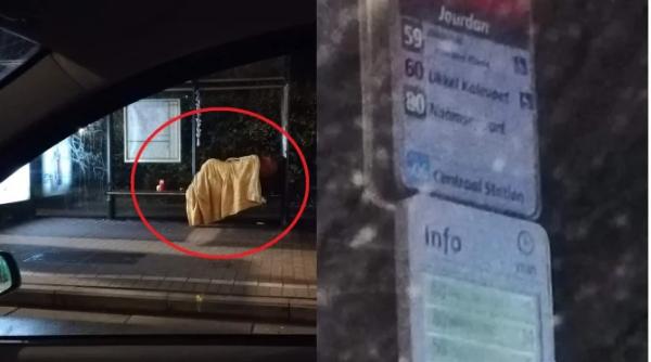 Mobilizare în Belgia pentru un tânăr român, rămas pe străzi de sărbători: Doarme pe bancă și se încălzește la lumânare