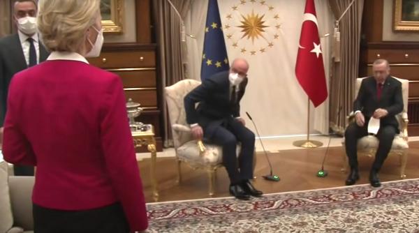 Erdogan o umilește pe Ursula von der Leyen în timpul unei vizite oficiale
