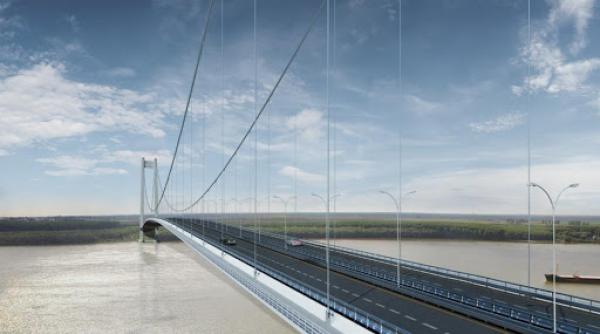 Imagini spectaculoase de pe șantierul podului de la Brăila VIDEO